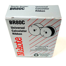 Vintage NOS Nu-Kote BR80C Universal Calculator Ribbon Black/Red Sealed New picture