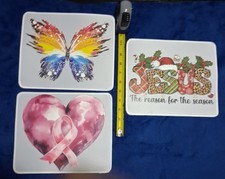 Computer Mouse Pads set of 3. Crafted With Heat Transfers. Selling Together picture