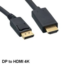 KNTK 15ft DisplayPort 1.2a to HDMI 1.4b Cable 28 AWG HD 4K 3D DP HDMI Cord picture