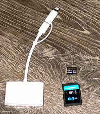 Micro Sd card 128 Scandisk plus Reader and more picture