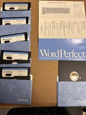 Vintage WordPerfect Word Processing Software  IBM PC 5 1/4” 1986 floppy disc lot picture