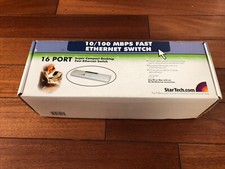 StarTech DS16105 16-Port Ethernet Switch 10/1 00 W/Power Adapter - NEW IN BOX picture