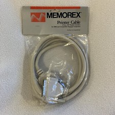 MEMOREX 6’ 180 Degrees PARALLEL PRINTER CABLE Interface For IBM Computers picture