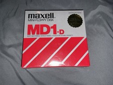 Maxell Mini-Floppy Disk MD1-D 10 Pack NEW SEALED 48tpi Works Apple iI picture