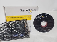 NEW StarTech PCI Express Parallel Adapter Card,  Part# PEX1P Lot Of 2 picture