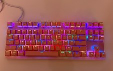 Motospeed K82 RGB Mechanical Gaming Keyboard Pink Wired USB TKL 87-Key Tested picture