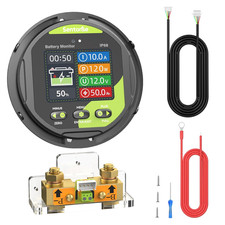 0-500A Battery Monitor with Shunt, 8-120V IP68 Waterproof LCD Screen with Buzzer picture