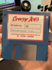 Commodore Amiga Crazy Joe's PD Diskette 48 Animations Kahnankas Rocker F-15 RARE picture