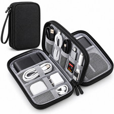Portable Waterproof Double-Layer Zipper Storage Bag Electronic Organizer picture
