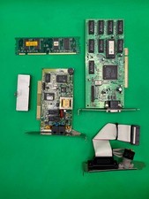 Lot Vintage PC Parts S3 ViRGE DX PCI Video Card ISA Modem RAM Cable RE picture
