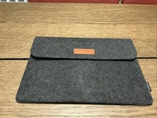 Dodocool Felt Laptop Case Gray Lined Two Compartments & Two Back Pockets-14x10in picture
