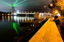 Landscape bratislava slovakia city night lights Custom Gaming Mat Desk picture