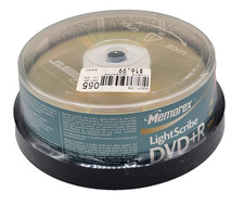 Memorex Light Scribe DVD+R Blank Discs 20 Pack 4.7GB 120 Min 16x New Sealed picture