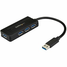 StarTech 4 Port USB 3.0 Hub SuperSpeed 5Gbps w/ Fast Charge - Portable USB 3.2 picture