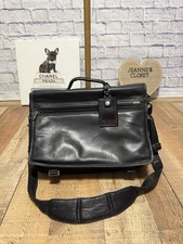 TUMI Alpha Nappa Leather Flap Expandable Briefcase Black Messenger Bag Has Flaws picture