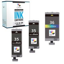 CMYi 3-Pack Replacement PGI-35 CLI-36 Ink Cartridges for Canon PIXMA iP100 TR150 picture