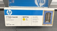 HP Q3972A 123A Yellow Toner Cartridge Genuine OEM Original picture