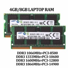 DDR3 1333MHz 16GB 8GB 4GB 2Rx8 PC3-10600S SODIMM Laptop Memory RAM Samsung  Lot picture