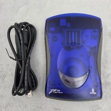 Iomega ZIP 250 USB Powered External Zip Drive w/ USB Cable Blue picture