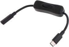 Black Power Switch USB C Male to Female Type C Extension Cable, Extension Cable picture