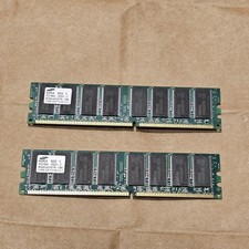 2x512MB (1GB) Samsung DDR PC-2100U M368l6423ETN CL2.5 Desktop RAM Memory picture