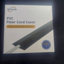 PVC Floor Cord Cover 4' . Protect Cable, Prevent Falls. ZHIYO NEW IN BOX. Black picture