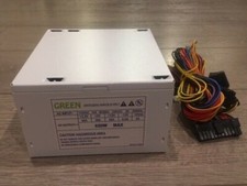 BRAND NEW--Green 650w-Max WHITE 12cm Fan ATX Power Supply 20+4Pin, SATA & PCIe picture