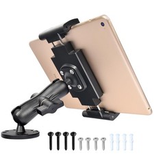 VAUBORTTI Heavy-Duty Tablet Mount, Aluminum Arm, Screw-Locked Holder, Industrial picture