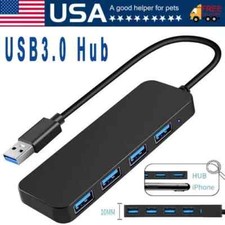 USB 3.0 Hub 4-Port USB Hub USB Splitter USB Expander for Laptops Flash Drive HDD picture