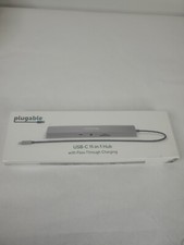Plugable 11-in-1 USB-C Hub 100W Pass-through, Dual Monitor with 4K 60Hz HDMI picture
