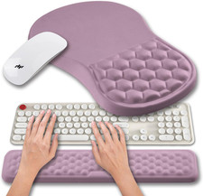 Alfombrilla de raton ergonomica 2 en 1 con soporte para munecas y reposamunecas picture