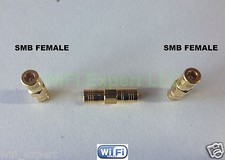 1 x SMB Female to Female plug RF Coax Connector Adapter Connect 2 SMB males USA picture