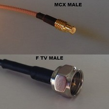RG316 MCX MALE to F MALE Coaxial RF Cable USA-US picture