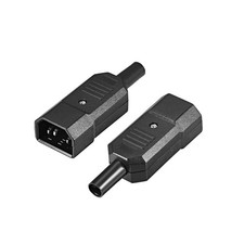 AC110-250V 10A Male IEC320 C14 Power Socket Adapter Connector 3 Terminals 2Pcs picture