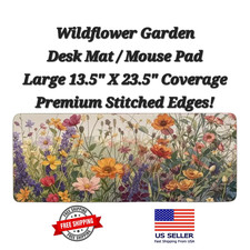Gorgeous Wildflowers Garden Desk Mat - Mouse Pad Large 23.5