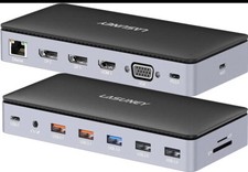 LASUNEY USB C Laptop Docking Station, 4K@60Hz Triple Display Multiport Adapter picture