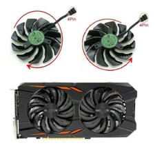 88mm Gigabyte GeForce GTX 1060 1070 RX 480 570 470 Cooling fan Pair 40mm 4-pin picture