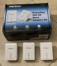 TRENDnet 500Mbps Compact Powerline 500 AV Adapter Kit ~ TPL-406E2K LOT OF 3 picture