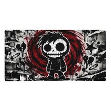 Grunge Skeleton Boy Goth Gaming Mouse Pad XL Extended Desk Mat Non-Slip picture