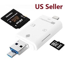 US SHIP iFlash Drive USB Micro SD/TF SDHC Card Reader Adapter for iPhone iPad picture
