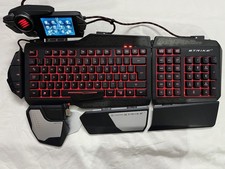 Mad Catz Cyborg S.T.R.I.K.E. 7 Strike 7 VENOM LCD Gaming Keyboard RGB UK Layout picture