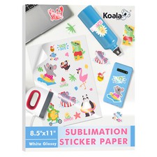 Lot Koala Sublimation Sticker Paper Waterproof, Glossy White/Matte White /Clear picture