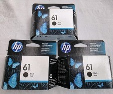 3 Pack of HP 61: Black Ink Cartridge, Works w/ DeskJet 1000, 1010 CH561WN, EXP picture