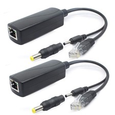 2 PCS 5V Gigabit PoE Splitter 48V To 5V 2.4A Adapter 3.5x1.35mm picture