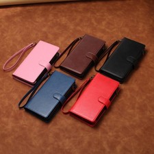 Flip Zipper Leather Wallet Cover Case For 17 16 15 14 13 12 11 Pro Max 16E XR picture