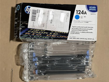 HP 124A (Q6001A) Cyan Toner Cartridge-Open/Worn Box picture