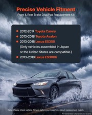 Front & Rear Brake Kit Ceramic Brake Pads and Drilled Slotted Rotors, Compatible picture