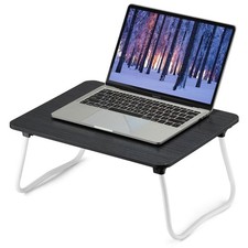 Foldable Laptop Bed Desk - Portable Lap Table for Breakfast, Picnic, Drawing, Co picture