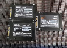 Lot of 3 Samsung 250gb ssd dives  1 x 840 & 2 x 850 evo  picture