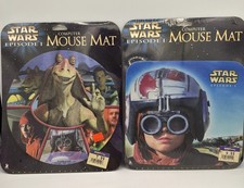 THREE Vintage Star Wars Episode I Sealed Mouse Pad Anakin Amidala & Jar Jar NEW picture